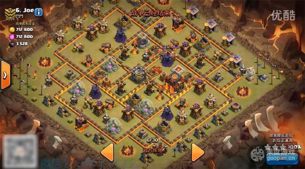 部落冲突十本双石地震加速狗球流演示_