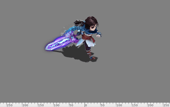 大话西游手游未转角色神兵发光效果图