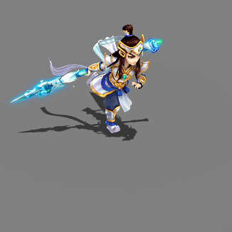 大话西游手游已转角色神兵发光效果图