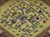 部落冲突天女天神流2法术吊打满九不规则阵